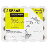 Chef's Larder 20 Thermal Chip & Pin Rolls - Honesty Sales